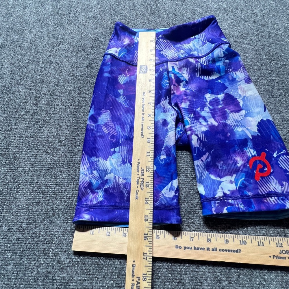 Peloton x WITH Wear It To Heart Blue Moves High Waist Bike Shorts XS Purple New - Picture 3 of 11